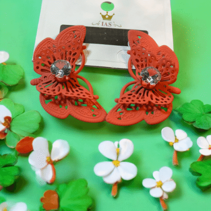 Butterfly stud earring